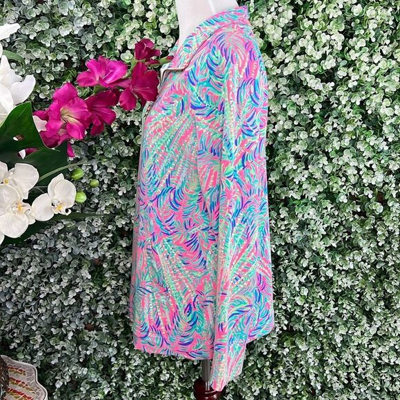 Lilly Pulitzer UPF 50+ Skipper Popover Pink Sunset Coco Breeze - Picture 6 of 14